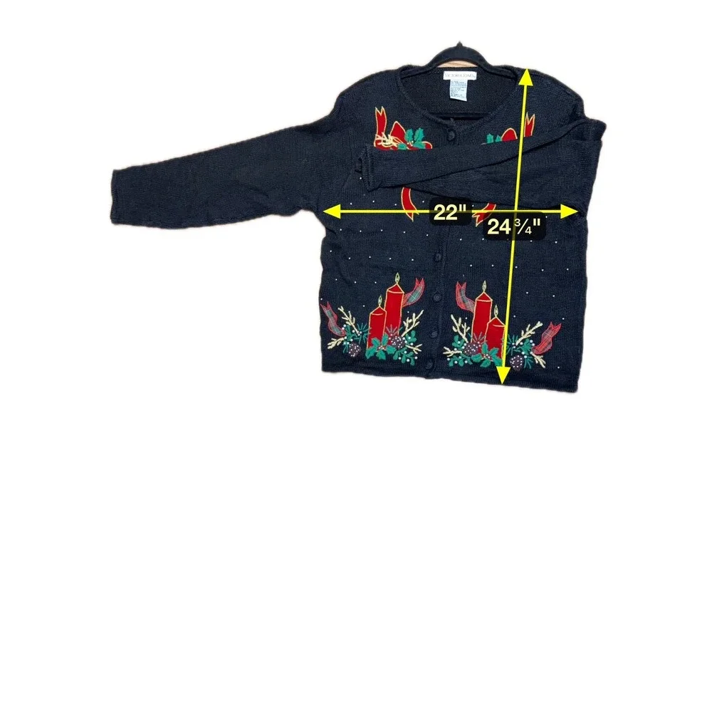 Victoria Jones Holidaycore Festive Cardigan Women Size Large Coquette Christmas